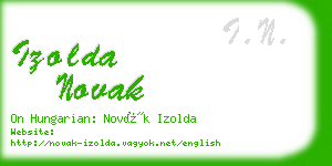 izolda novak business card